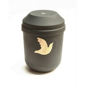 Biodegradable Urn (Grey with Dove Motif)